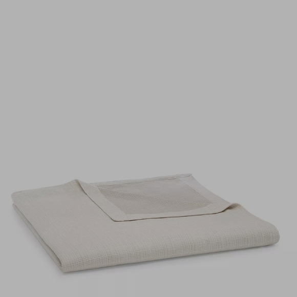 Sferra Bissa King Blanket Cover Nougat  114x93 Fine Linen Cotton - Picture 2 of 4